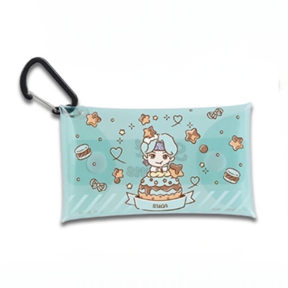 BTS Tiny Tan Suga Mini multi case Card Holder Pouch Keychain